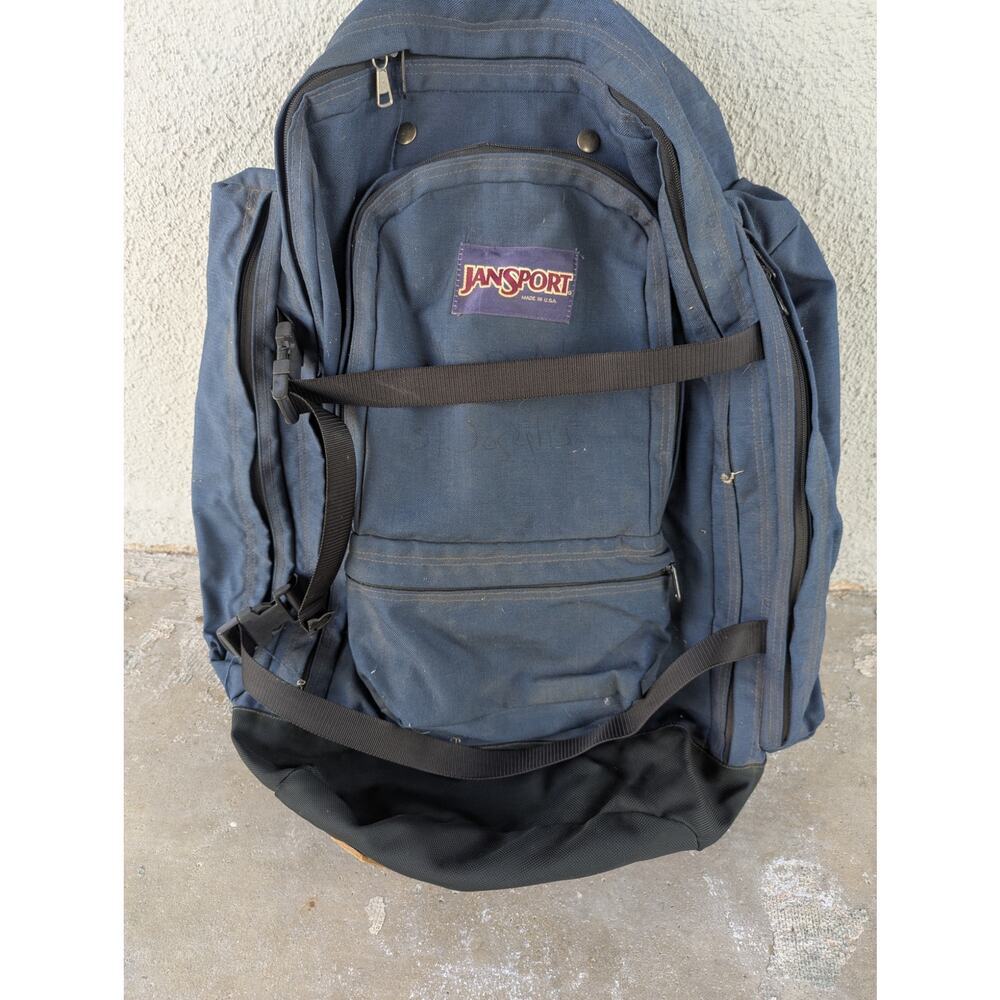 Vintage 90's Jansport Backpack Made in USA Backpacking Cordura 22 x 18